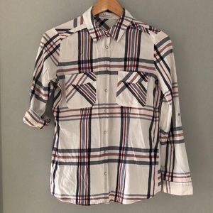 Reitmans plaid long sleeve shirt